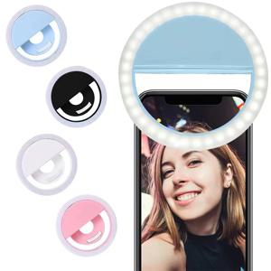 USB 충전 LED 셀카 조명 LED 셀카 링 라이트 휴대폰 LED 셀카 링 램프 라이브 방송 비디오 아이폰 폰용