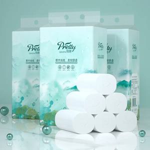 24/30롤 가정용 대형 화장지 휴대용 팩 화장지 도매 공장 손 닦는 화장지 목재 펄프