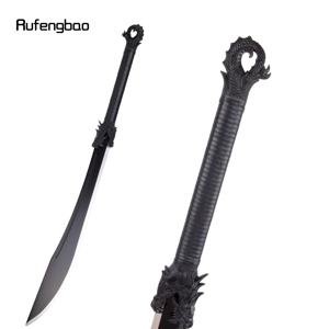 검은색 나무 검 패션 우드 마체트 장식용 코스프레 검 할로윈 메이스 지팡이 크로시어 검 장난감 106cm