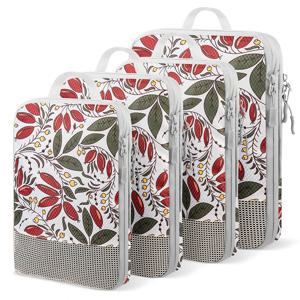 여행용 압축 패킹 큐브 4개 세트 짐 정리 가방 세트 압축 가능 & 확장 가능 수납 가방 필수 여행 액세서리