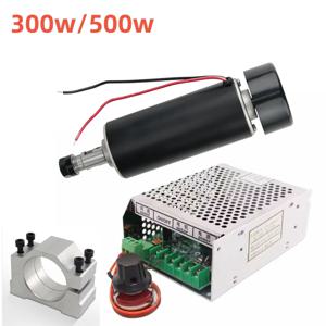 공랭식 0.3kw 0.5kw 스핀들 (전원 공급 장치 포함) 52mm 클램프 ER11 척 300w 500w 스핀들 모터 속도 조절기 (CNC 밀링용)