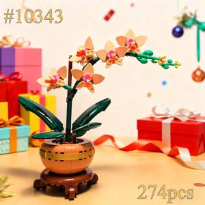 우아하고 클래식한 난초 10343 블록 세트 레고 호환 입자 크리스마스 선물용 274개