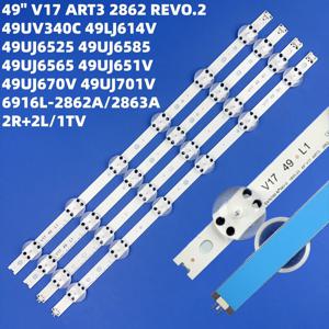 LED 백라이트 스트립 49UV340C 49LJ614V 49UJ6525 49UJ6585 49UJ6565 49UJ670V 49UJ701V V17 49 6916L-2862A 6916L-2863A