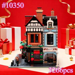 레트로 건축 10350 블록 세트 레고 호환 파티클 크리스마스 선물용 3266개