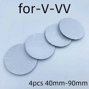 4개입 40mm-90mm 지름 로고 휠 커버 배지 데칼 차량 휠 센터 스티커 블루 실버 블랙 림 캡