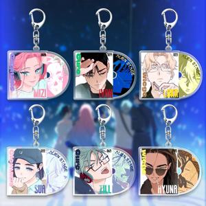 6CM 이중층 아크릴 키체인 ALIEN STAGE 애니메이션 주변 상품 금속 버클 장식 Ivan&Hill 인기 선물