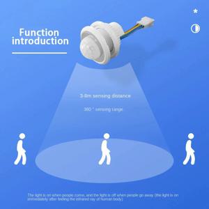 110v 220v 가정용 실내외 적외선 감지 동작 센서 시간 지연 홈 조명 PIR 스위치 LED 감응식 야간 조명등