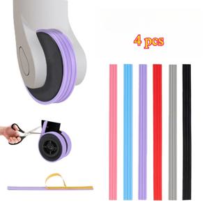 4개입 스포츠 스타일 실리콘 여행가방 바퀴 보호대 - 미끄럼 방지, 소음 감소, 내구성 있는 고무 커버