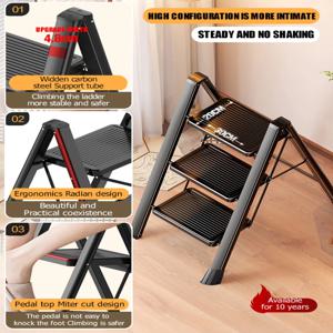 가정용 접이식 알루미늄 합금 사다리 의자 헤링본 사다리 작은 사다리 가족 계단
