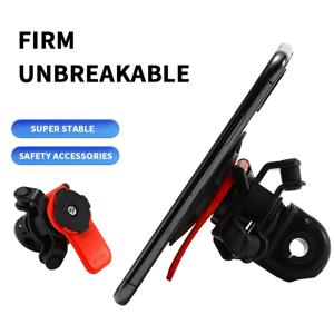 후사경 달린 오토바이/자전거용 간편 휴대폰 홀더 - 신속 설치·단단