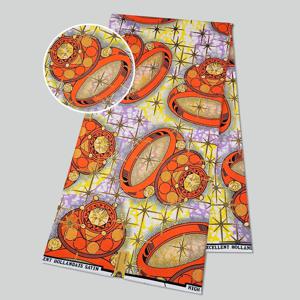 그랜드 슈퍼 홀란다이즈 왁스 원단 100% 폴리에스터, 패션 공예 및 홈 데코용 반짝이는 글리터 프린트