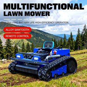 맞춤형 중국 인기 휘발유 트랙 원격 제어 잔디 깎는 기계 - 자주식 크롤러 언덕 잔디 제초 도구