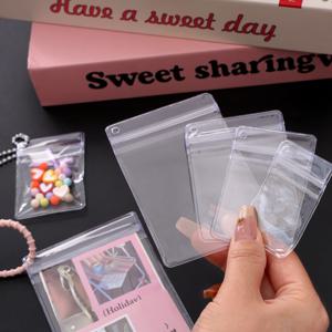 20개 멀티 사이즈 PVC 투명 보석 보관 가방 셀프 실링 가방 팔찌 목걸이 반지 포장 보석 디스플레이용 재사용 가능
