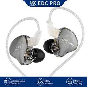 새로운 KZ EDC PRO 최고의 이어폰 유선 이어폰 HIFI Bass 다이나믹 모니터 3D 스테레오 이어버드 분리형 오디오 케이블로 소음 제거