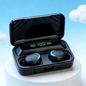 새로운 F9 블루투스 헤드폰 9D 스테레오 고음질 스포츠 이어폰 핸즈프리 터치 컨트롤 TWS 무선 이어버드 헤드셋