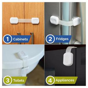 아기 안전 잠금장치 서랍 어린이 안전 캐비닛 잠금장치 접착식 캐비닛 서랍문 잠금장치 아기 안전 스트랩 어린이 문 보안