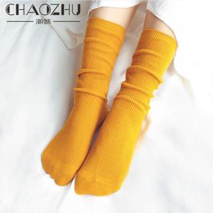 CHAOZHU 여성 양말 일본 면화 멀티 컬러 귀여운 긴 리브 부드러운 고품질 느슨한 양말 소녀 크리스마스 선물