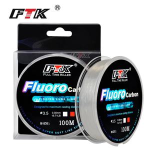 FTK 100m 4.13-34.32LB Fluorocarbon Fishing Lure Line 탄소 섬유 리더 플라이 낚시 라인 Super Soft Line Pesca