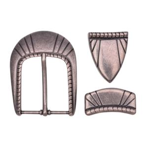 헤비 듀티 품질 남서부 카우보이 로데오 레인저 꽃 새겨진 Leathercraft 3PCS 세트 가죽 벨트 버클 맞는 40mm 벨트