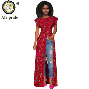 여성용 아프리카 의류 짧은 소매 긴 트렌치 오버 코트 가을 아웃웨어 플러스 사이즈 오버 사이즈 코트 자켓 Bazin Riche S 2124002