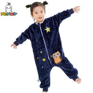 MICHLEY 할로윈 선물 올빼미 어린이 침낭 귀여운 플란넬 자루 Sleepsack 두꺼운 따뜻한 잠옷 웨어러블 담요 바디 슈트 1-6T