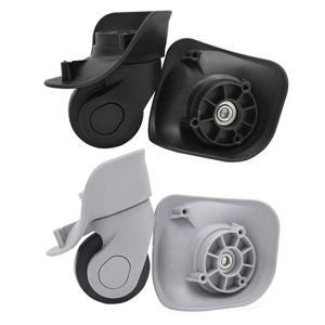 1 쌍의 가방 바퀴 회전 캐스터 자동 수하물 바퀴 가방 트롤리 액세서리 용 고품질 수하물 바퀴 교체