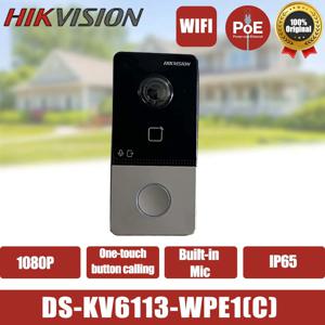 Hikvision 초인종 스마트 홈 POE 도어폰 2MP 카메라 빌라 야외 DS-KV6113-WPE1(C) 용 무선 비디오 인터콤 도어 스테이션