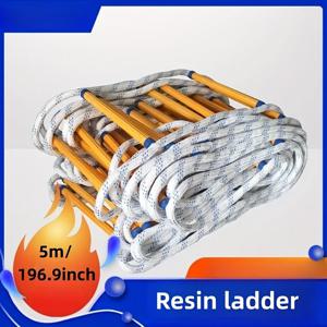 5 미터 화재 탈출 사다리 미끄럼 방지 구조 로프 긴급 작업 안전 대응 자기 구조 인명 구조 암벽 등반 탈출