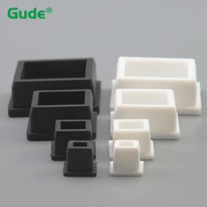 사각형 실리콘 고무 엔드 캡 T 유형 블랭킹 플러그 튜브 박스 섹션 인서트 씰 스토퍼 검정/흰색 9.6/10.6/11.6/12.6~50.6mm