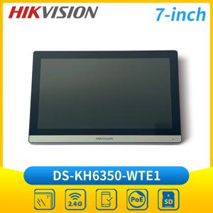 DS-KH6350-WTE1 Hikvision Vedio 인터콤 7인치 IP 실내 스테이션 WIFI 모니터 화면 POE 무선 초인종 DS-KV6113-WPE1