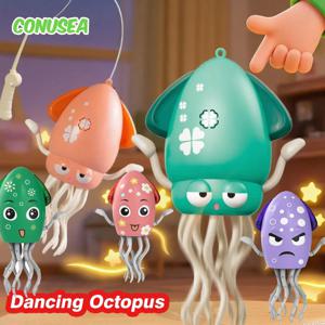 아기 장난감 춤추는 문어 유아용 전자 피젯 장난감 스트레스 해소 발광 음악 기어 다니는 장난감 게임 어린이용 애완 동물 고양이
