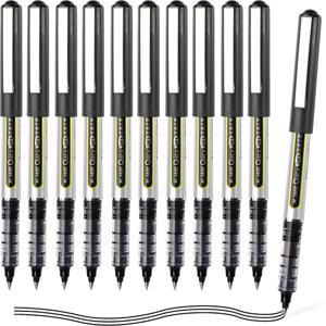 6/12pcs 독특한 펜: 대용량 젤 펜, 액체 잉크 펜, 0.5mm 미세 팁, 빠른 건조, 일기 메모 쓰기에 사용, 학교