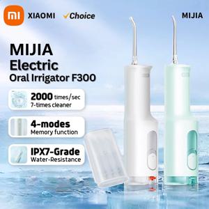 XIAOMI MIJIA 휴대용 구강 Irrigator F300 치과 워터 제트 워터 Flosser 치아 미백 Bucal 치아 클리너 Waterpulse MEO703