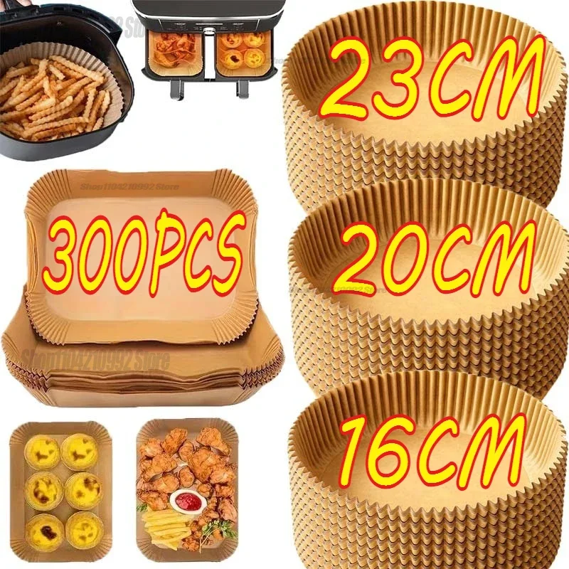 에어 프라이어 요리 용 일회용 종이 라이너 베이킹 붙지 않는 양피지 베이킹 오븐 종이 주방 악세사리 식품 왁스 종이