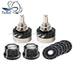 RV24YN20S 1Set(3PCS) 탄소 필름 전위차계 1K 2K 5K 10K 20K 50K 100K 1M Ohm 단일 로터리 테이퍼(다이얼 포함 A03 손잡이 포함)