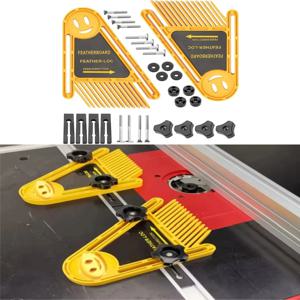 더블 깃털 보드 2피스 조정 가능한 깃털 보드, 테이블 톱 밴드 톱 울타리 라우터 테이블 및 테이블 톱 울타리에 적합
