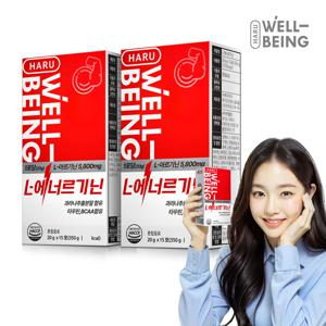 하루웰빙 L에너르기닌 6000mg 20g x 15포 2개 고함량 아르기닌 BCAA 헬스 보충제 부스터 피로회복 남성활력