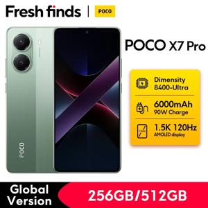POCO X7 프로 글로벌 버전 5G 휴대폰 치수 8400 울트라 6000mAh 배터리, 90W 하이퍼차지 1.5K 120Hz 디스플레이, IP68 NFC