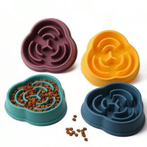 1pc 개 느린 음식 그릇 플라스틱 질식 방지 느린 먹는 구름 모양 대형 개 구토 방지 및 장 보호