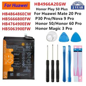 화웨이 P30 Pro/ Mate 20 Pro 50 Pro/Magic 3 Pro/Play 50 Plus용 배터리 HB486486ECW HB506390 HB566680EFW HB476490EEW HB4966A2EGW