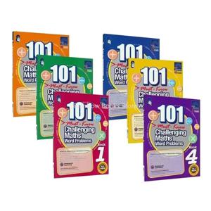 101 도전적인 수학 단어 문제 도서 싱가포르 초등학교 1-6학년 수학 연습 도서 영어 도서 6권/세트 Libros