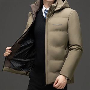 남성용 겨울 캐쥬얼 코트, 두꺼운 코트, 모자 분리형 롱 재킷, 비즈니스 재킷, 후드 따뜻한 파카
