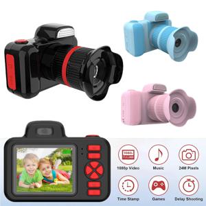 어린이용 카메라 장난감, 플래시 1080P 사진 비디오 미니 카메라, 2.0 인치 스크린, 긴 렌즈 줌, 어린이 디지털 카메라, 생일 축제 선물