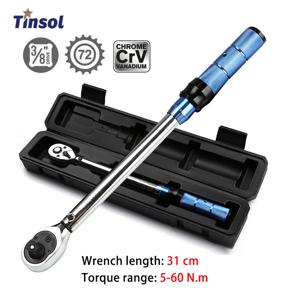 TINSOL 3/8 인치 5-60 N.m 토크 렌치 ±3% 고정밀 토크 렌치 전문 자전거 및 자동차 수리 도구