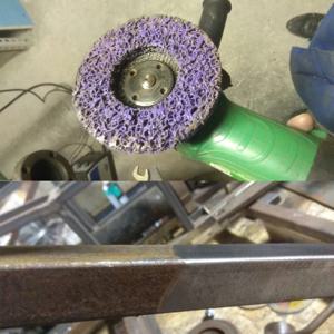 1pc 125mm 그라인딩 디스크 녹 페인트 리무버 클린 폴리 스트립 디스크 휠 오토바이 용 연마 도구 내구성 앵글 그라인더 자동차