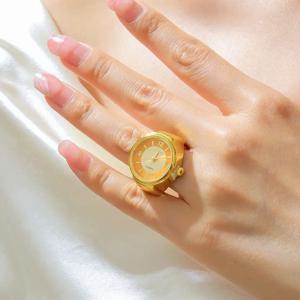 미니 빈티지 손가락 반지 시계, 라운드 크리에이티브 쿼츠 시계, 패션 커플 시계 액세서리