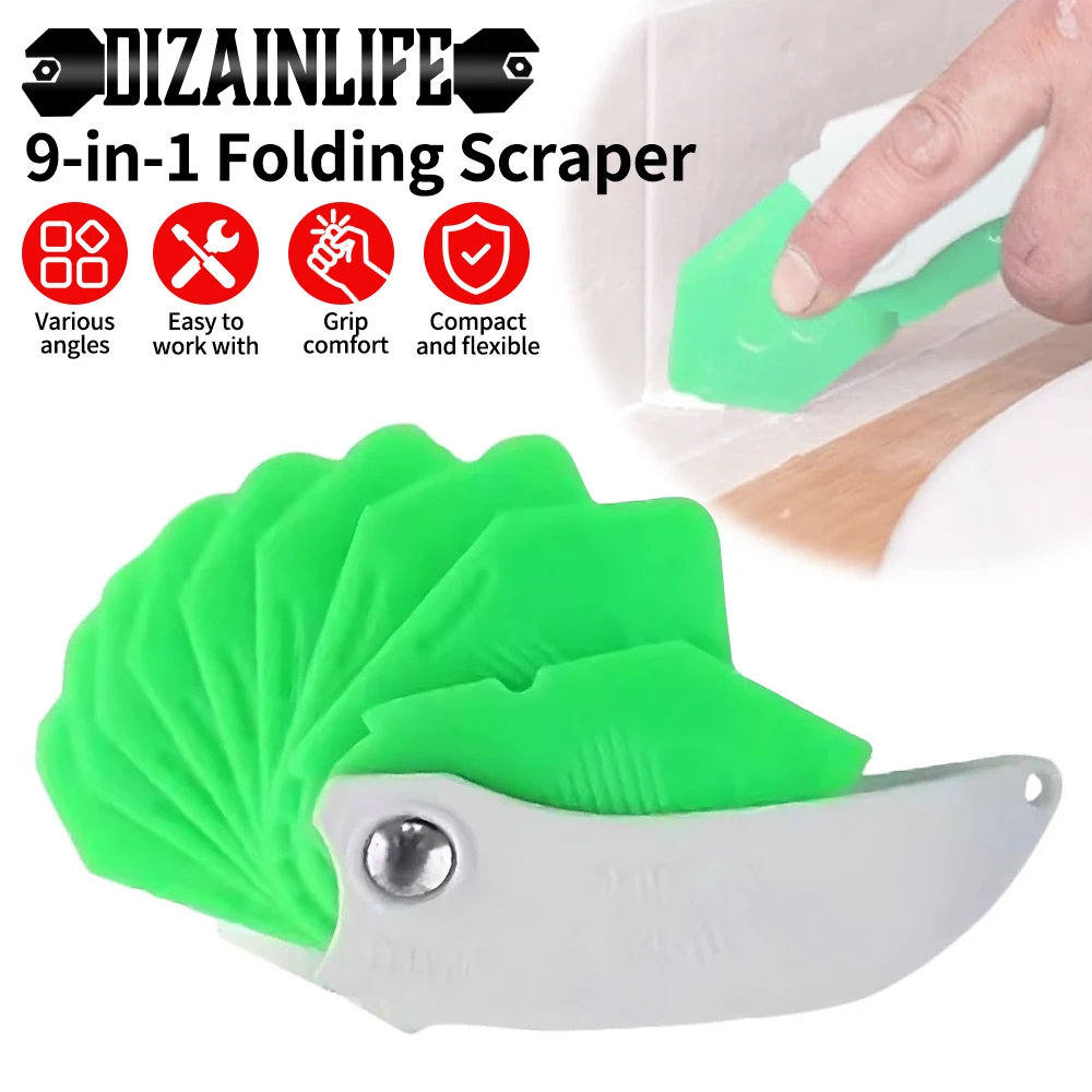 실리콘 코킹 도구 전문 실란트 스프레딩 조인트 실란트 스프레더 뒤집개, 타일 창 그라우트 가장자리 제거, 9 인 1