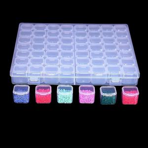 28/56 그리드 1세트, DIY 다이아몬드 페인팅 도구, 보석 네일 루즈 비즈 정리함, 독립형 쌀알 비즈 보관 용기, 멀티