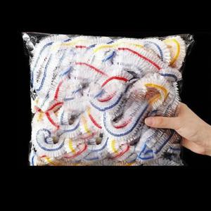 100 Pcs 탄성 식품 커버, 과일 및 야채 보관용 일회용 플라스틱 그릇 뚜껑, 신선도 씰 랩