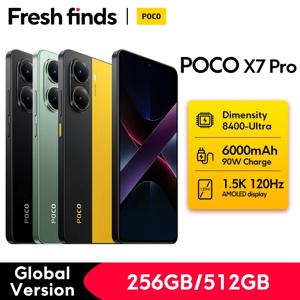 POCO X7 Pro 프로 글로벌 버전 스마트폰, Dimensity 8400-Ultra 6000mAh 90W 충전, 50MP 카메라, OIS 120Hz NFC 5G 포함, 월드 프리미어
